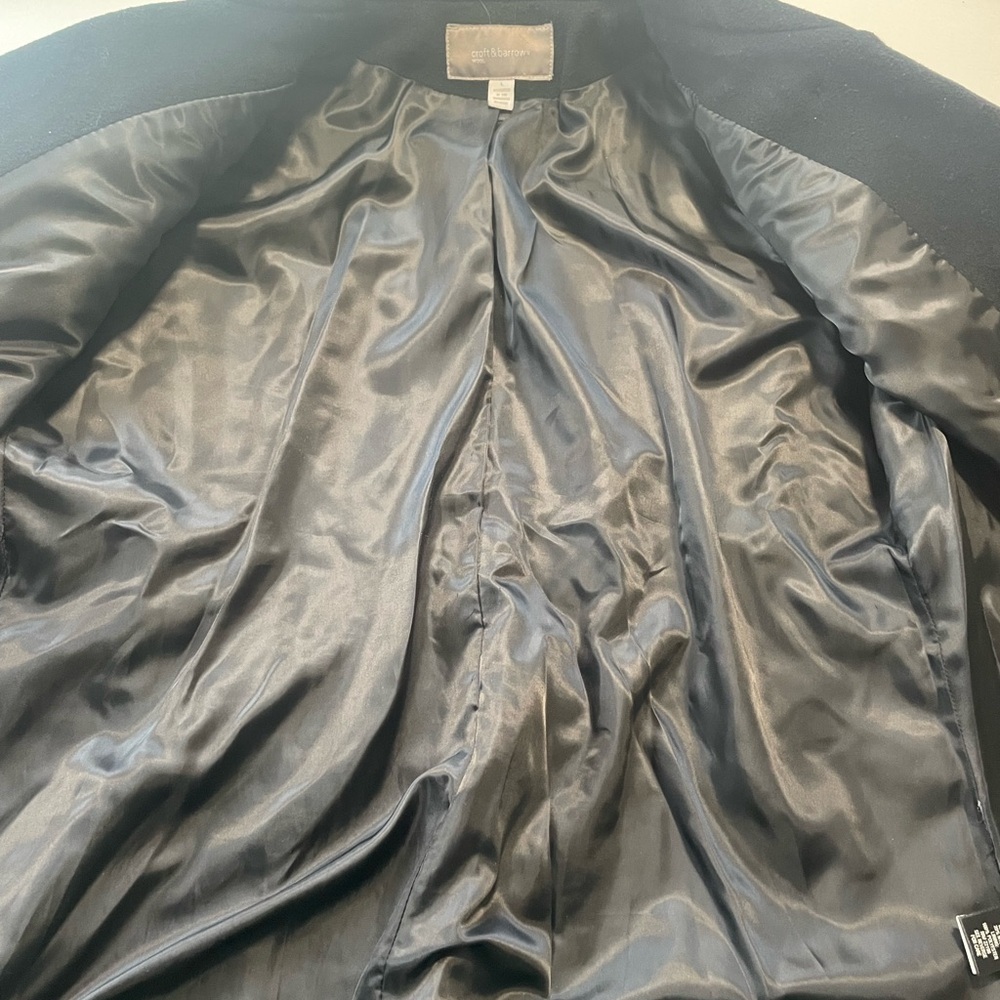 Croft & Barrow Classic Black Pea Coat - Picture 5 of 7